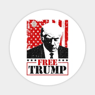 Free Trump Mugshot America vintage Flag Magnet